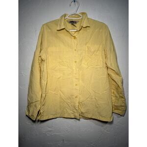 Campmor button down yellow shirt womens medium camp casual outdoors utility gorp